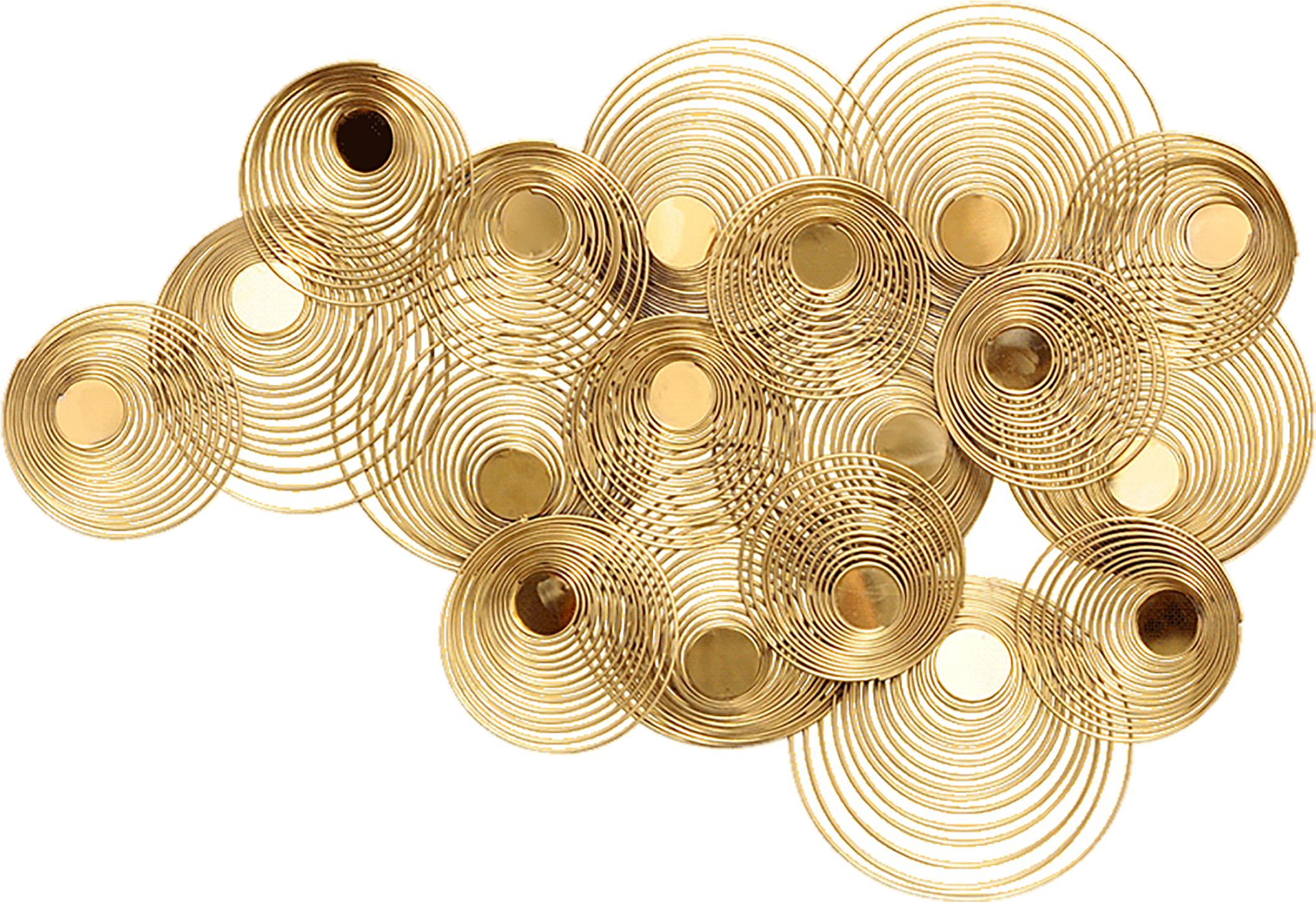 Golden Metal Element Ring Png - Brass Clipart (2126x2126), Png Download