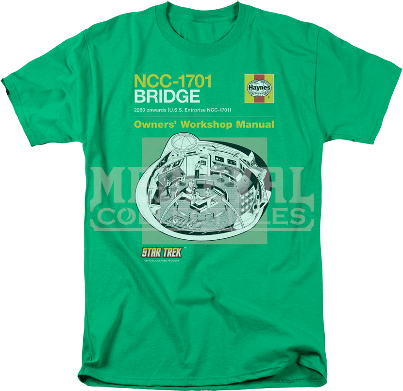 Star Trek Bridge Manual T Shirt - Shirt Clipart (830x804), Png Download