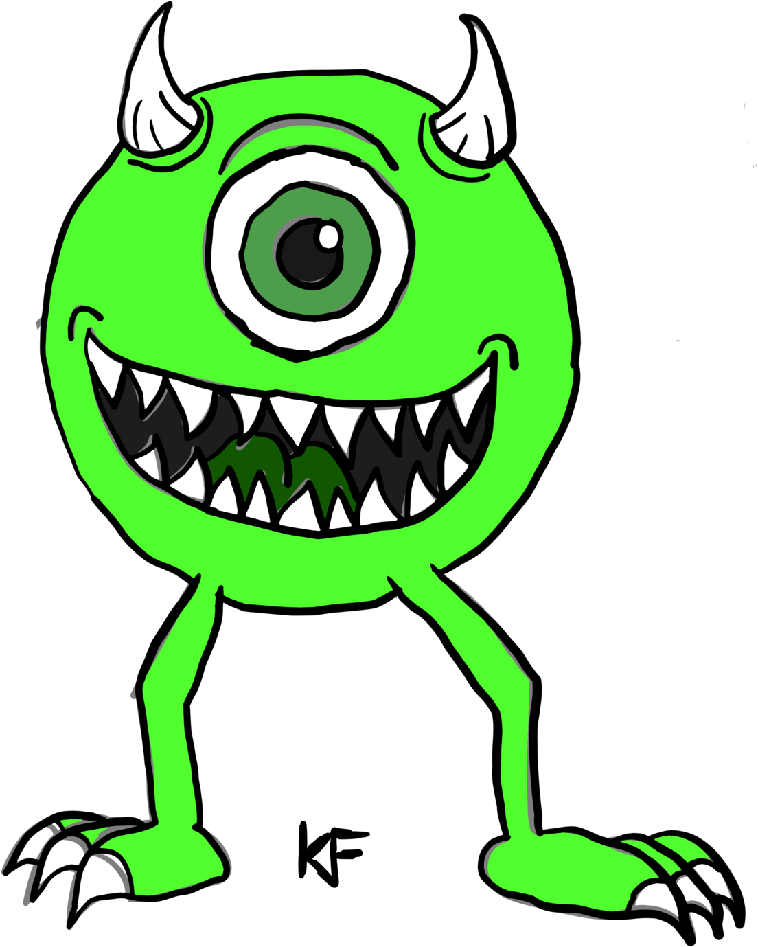 Early Mike Wazowski , Png Download Clipart (1104x1379), Png Download
