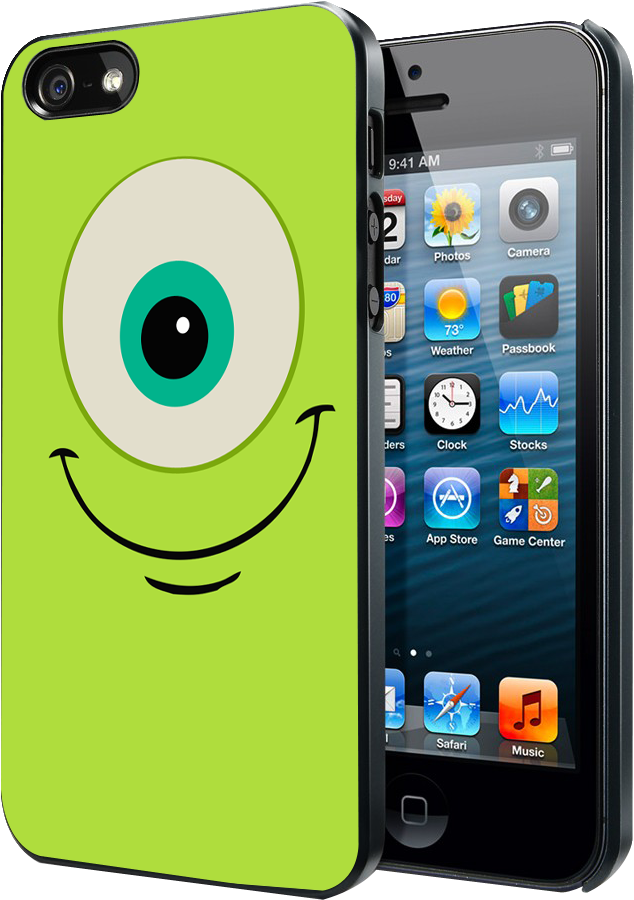 Disney Mike Wazowski Monster Inc Iphone 4 4s 5 5s 5c - Galaxy 4 Kate Spade Phone Cases Clipart (874x1124), Png Download