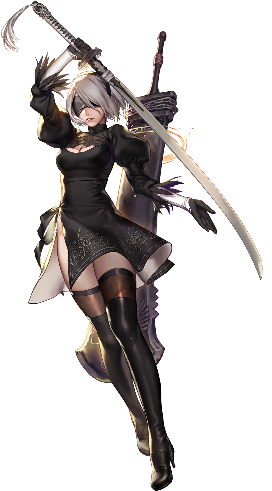 Pin By Isie On Anatomy-pose/character - Character Nier Automata Clipart (1000x1734), Png Download