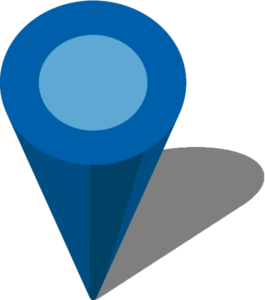 Location Map Pin Blue7 - Blue Location Icon Png Clipart (530x600), Png Download