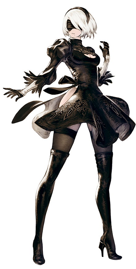 Robots De Platino - Akihiko Yoshida Nier Automata Clipart (450x869), Png Download