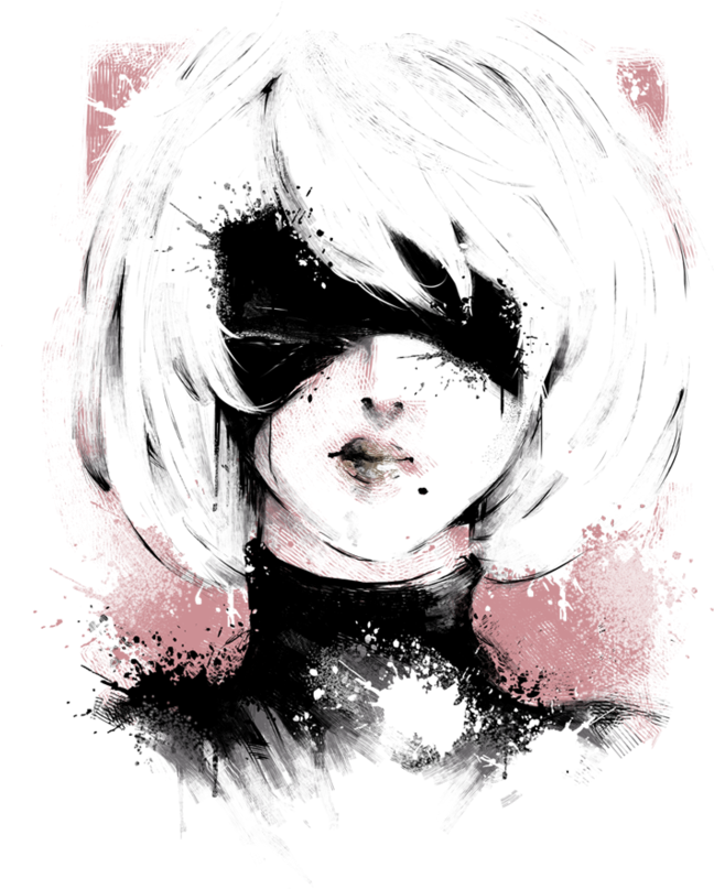 Nier Automata 2b T-shirt , Png Download Clipart (648x807), Png Download