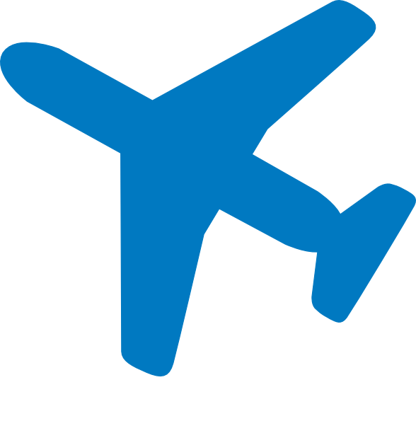 Blue Plane Icon Png Clipart (588x595), Png Download