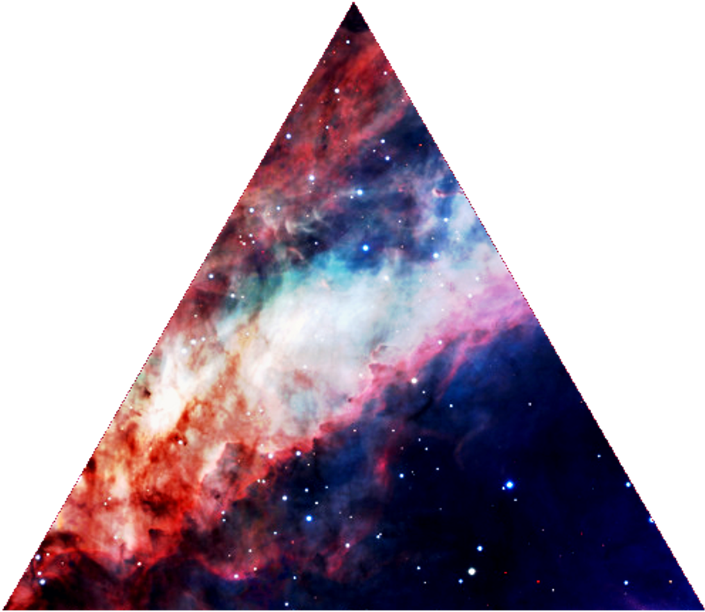 Space png. Блестящий треугольник. Треугольная Галактика. Космос для фотошопа. Космос фигуры для фотошопа.