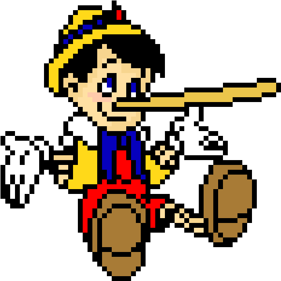 Pinocchio - Pinocchio Pixel Clipart (670x700), Png Download