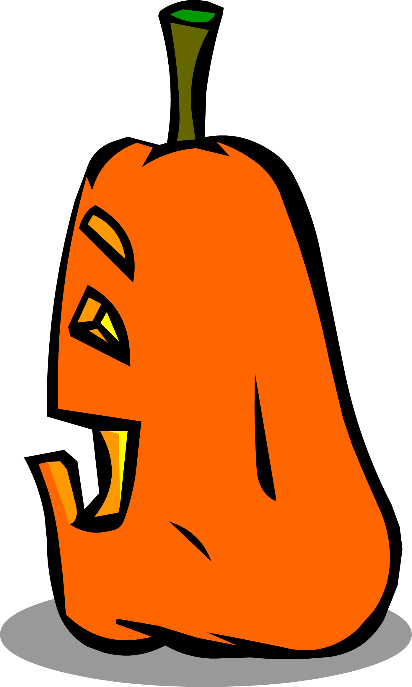 Goofy Jack-lantern Sprite Club Penguin Clipart (1395x2324), Png Download