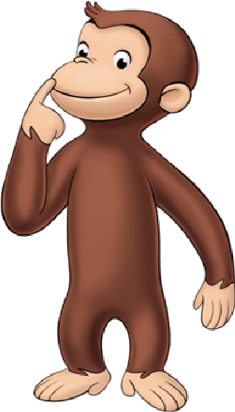 Curious George Valentine's - Curious George Cartoon Clipart (600x600), Png Download