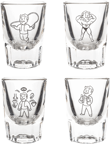 1 Of - Fallout Shot Glass Set 1 Clipart (600x600), Png Download