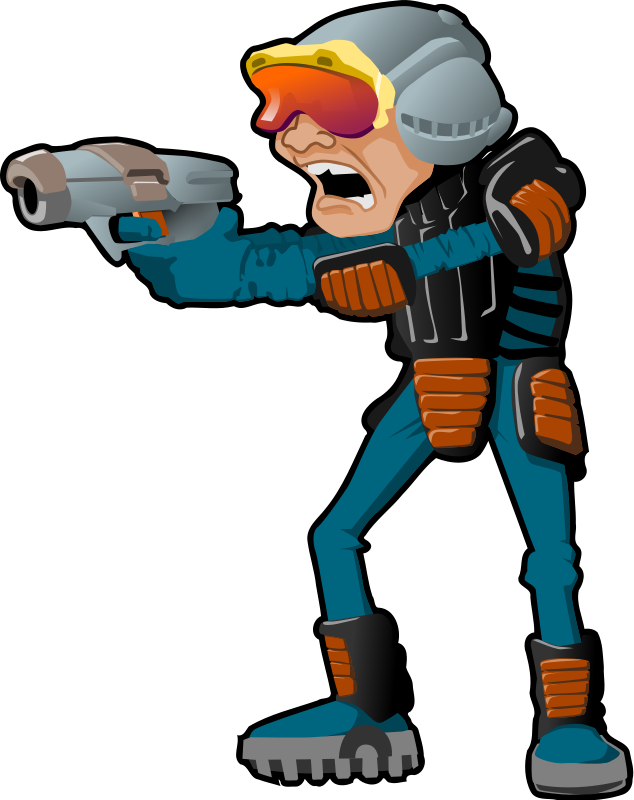 634 X 800 4 Cartoon Man With Gun Png Clipart Large Size Png Image PikPng