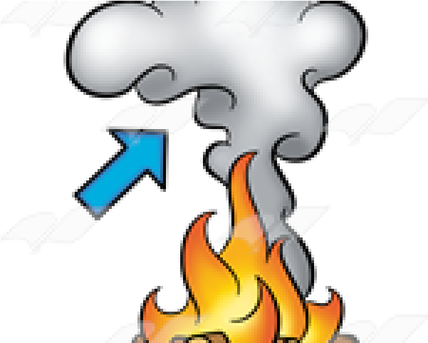 Smoke Effect Clipart Fire - Cartoon Fire And Smoke - Png Download (640x480), Png Download