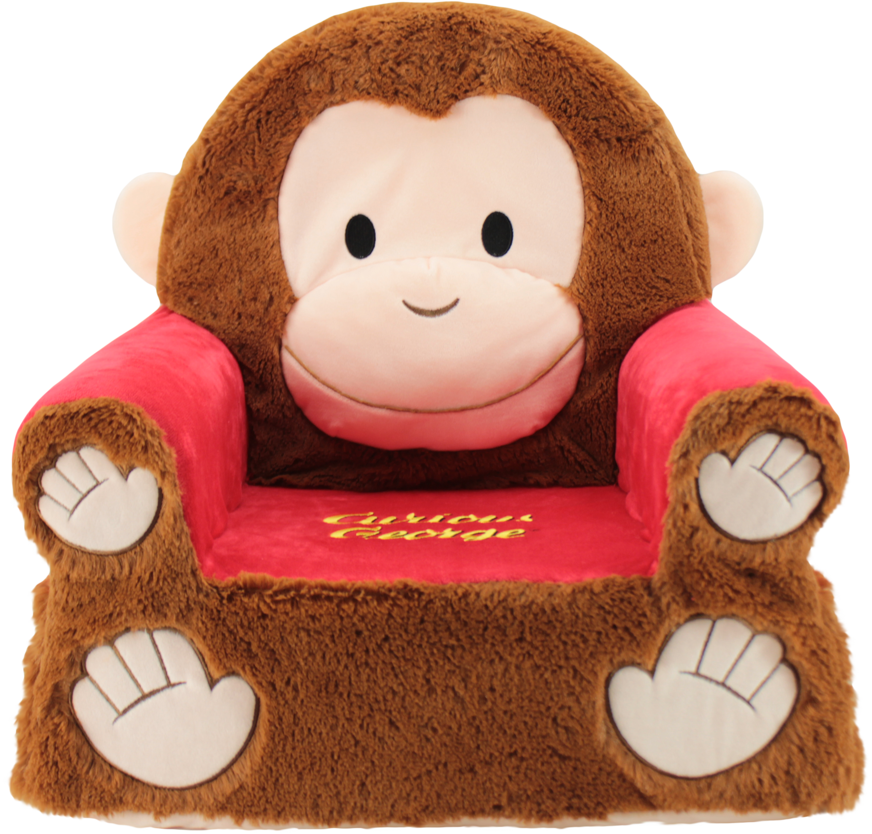 Sweet Seats Curious George Soft & Plush Kids Chair, - Curious George Clipart (3166x2993), Png Download