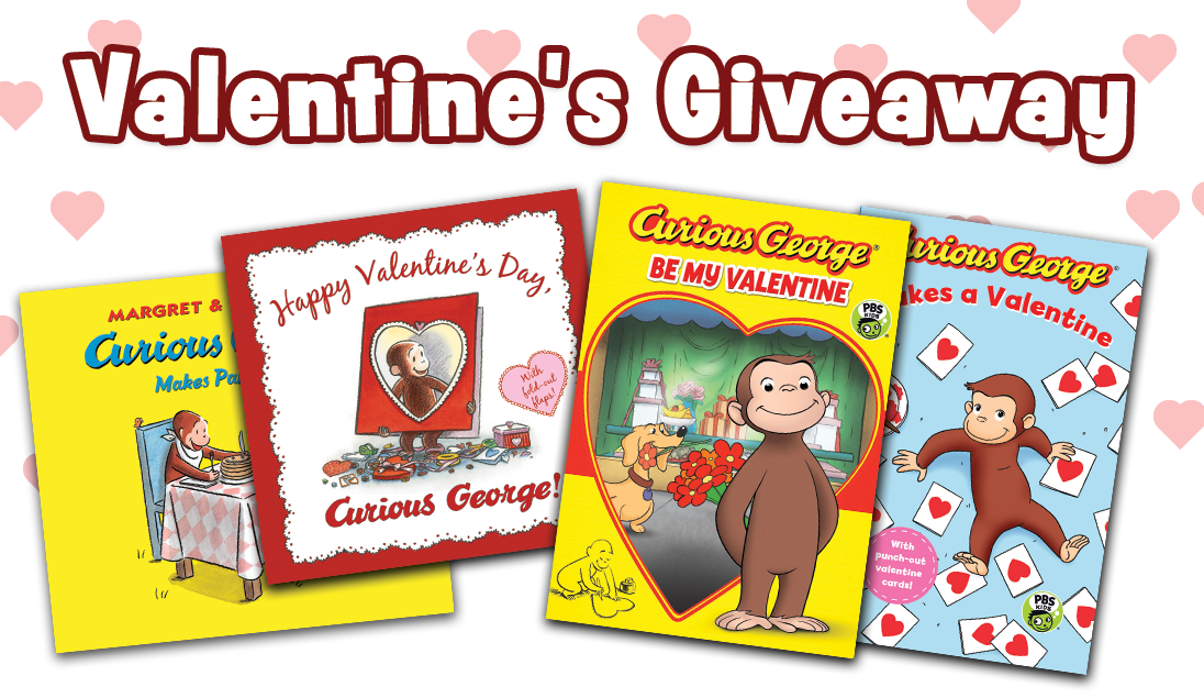 Curious George Valentine Giveaway - Curious George Clipart (1096x635), Png Download