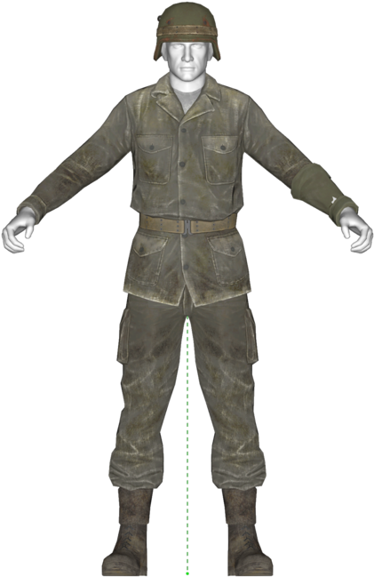 Dirty Army Fatigues - Fallout 76 Army Fatigues Clipart (1200x756), Png Download