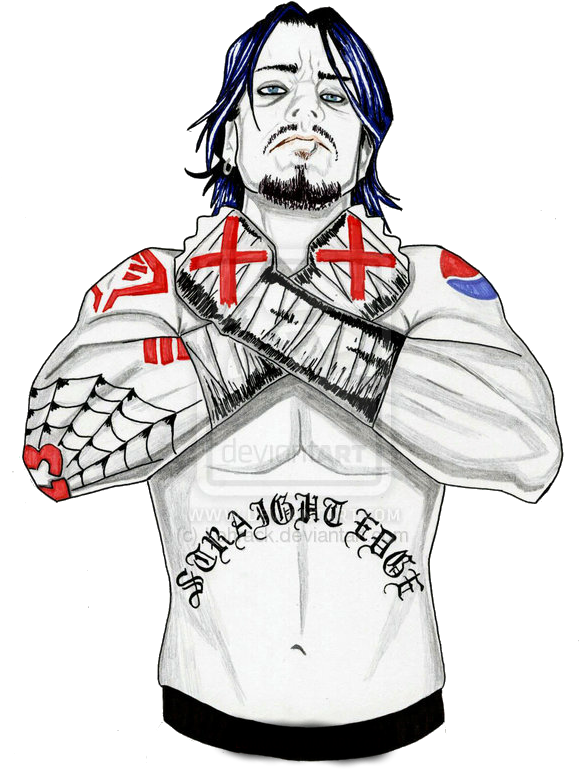 Cm Punk Art Png Clipart (600x834), Png Download