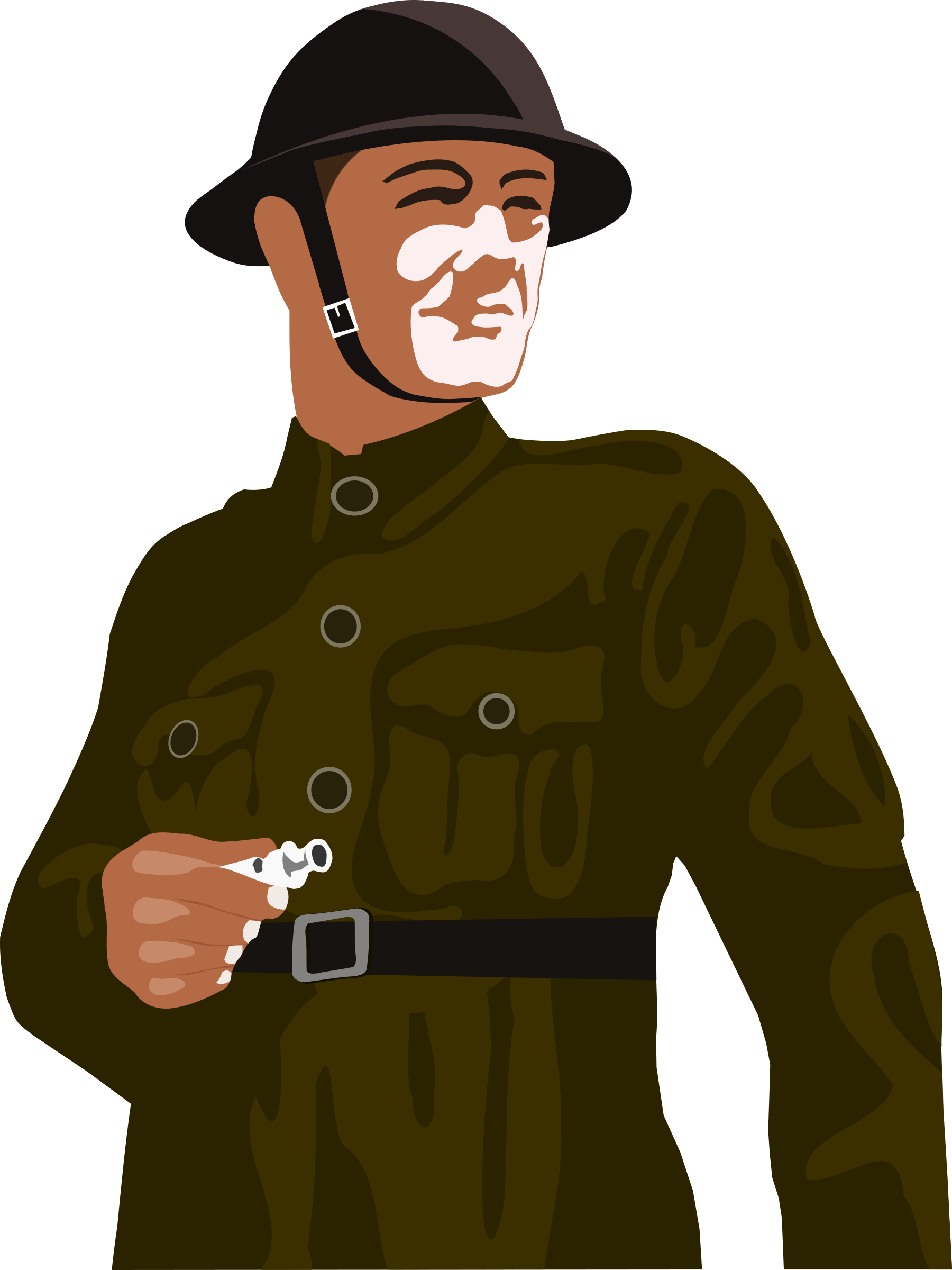 Big Image - World War 2 Soldier Cartoon Clipart (1800x2400), Png Download