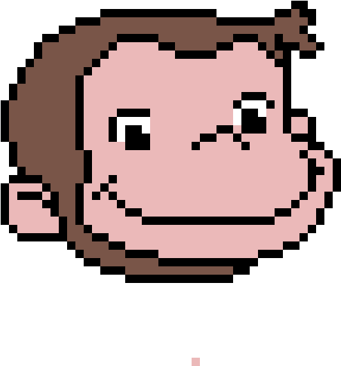 Curious George - Perler Beads Curious George Clipart (1200x1200), Png Download