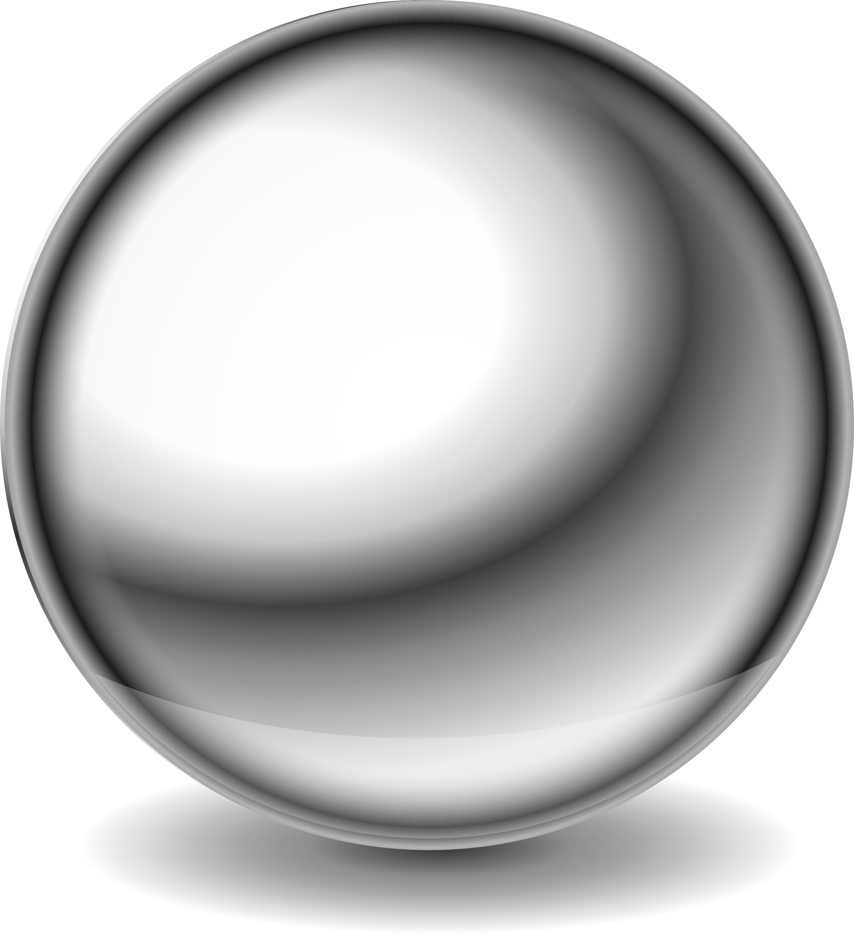 Shiny Steel Ball - Silver Ball Transparent Background Clipart (1757x1920), Png Download