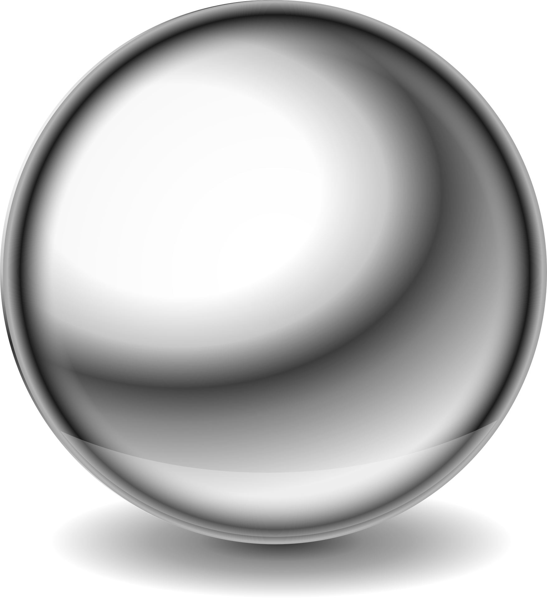 Shiny Steel Ball Silver Ball Transparent Background Clipart Large