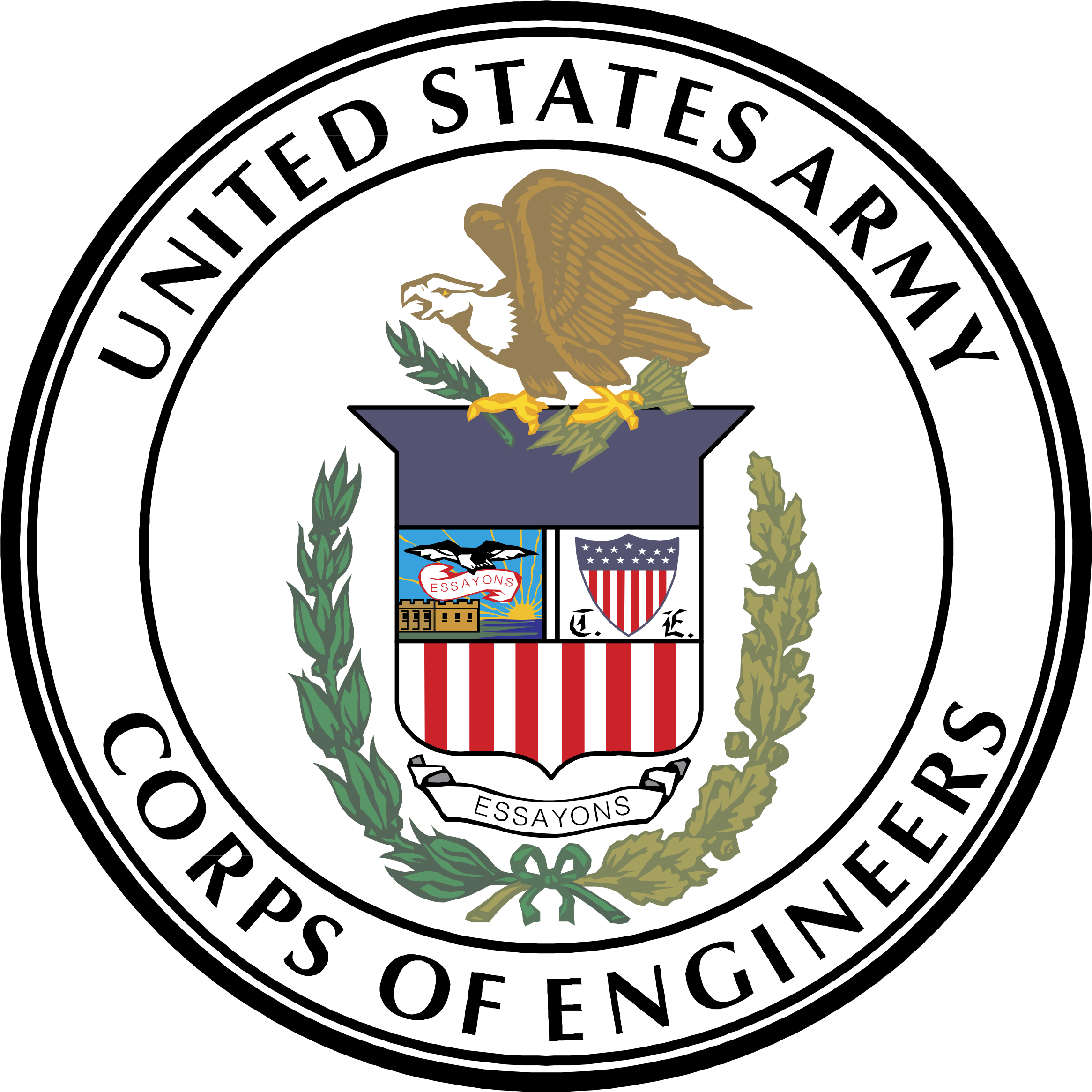 Us Army Logo Png Transparent - United States Army Corps Of Engineers Logo Clipart (2400x2400), Png Download
