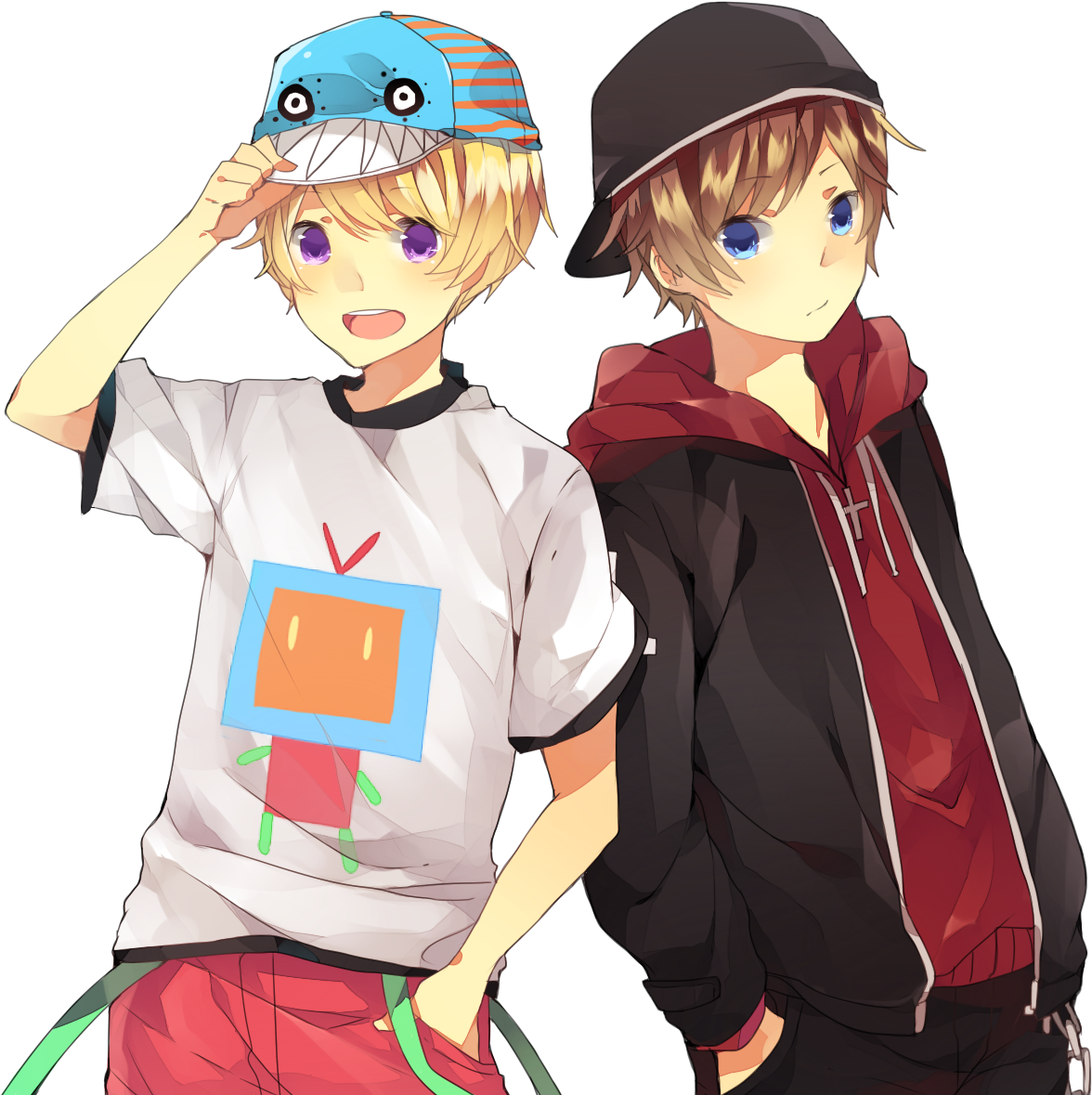 Manga Boy Clipart Transparent - Two Anime Boys - Png Download (1300x1300), Png Download