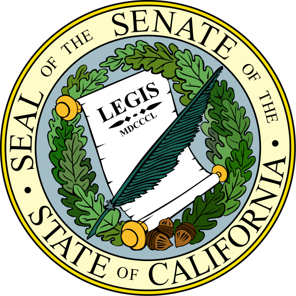 California Seal Of The Senate - California State Senate Seal Clipart (600x600), Png Download