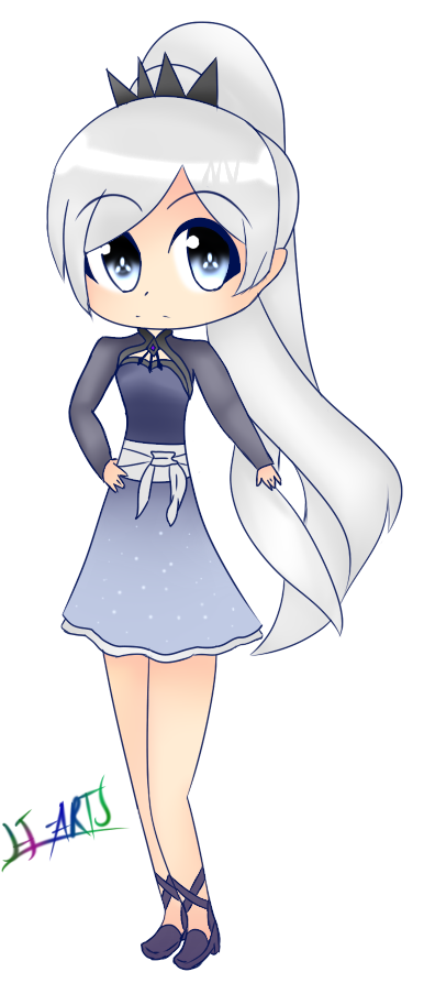 Rwby Weiss Schnee Dress Uniform Cosplay Costume Custom-made - Cartoon Clipart (386x893), Png Download
