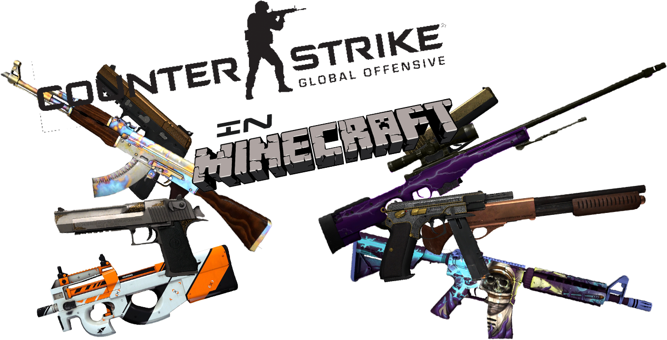 Minecraft Curseforge - Csgo Guns Mod Clipart (1366x768), Png Download