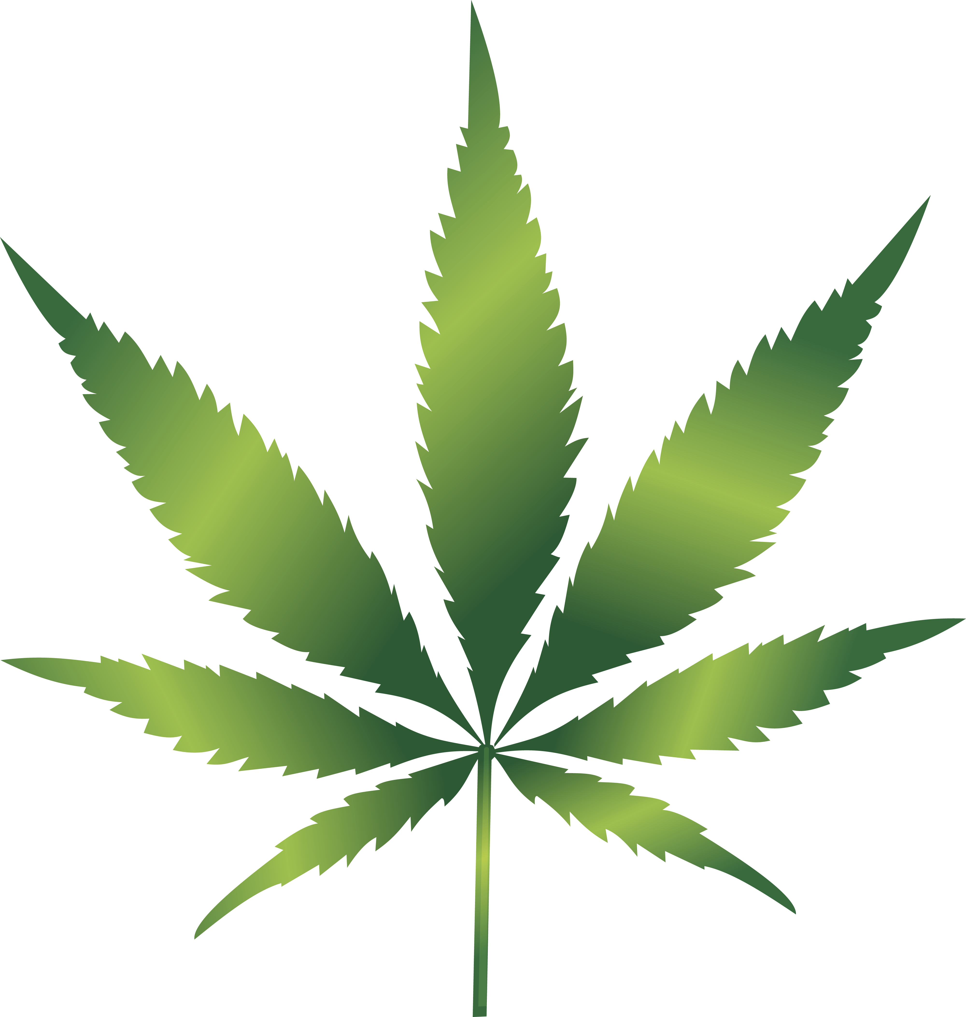 Free Clipart Of A Cannabis Leaf - Marijuana Free - Png Download (4000x4211), Png Download