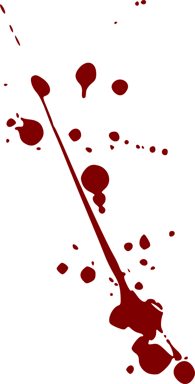 Splatter Blood Drops - Orange Paint Splatters Png Clipart (650x1280), Png Download
