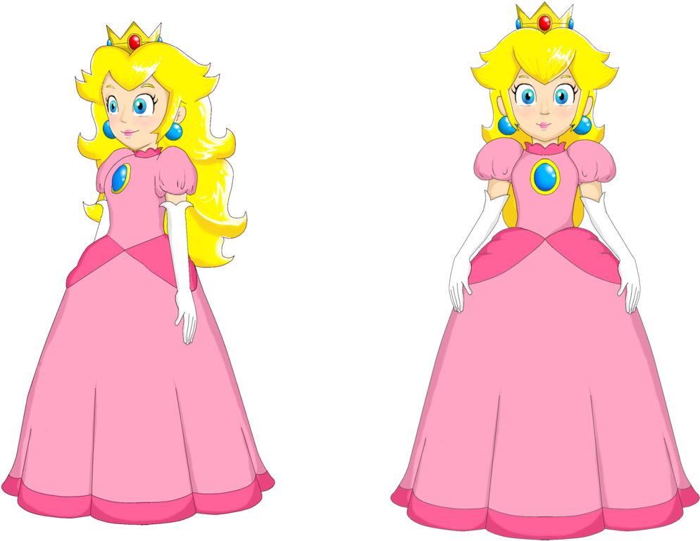 Princess Peach Clipart Animated - Princess Peach Dress Cartoon - Png Download (994x768), Png Download