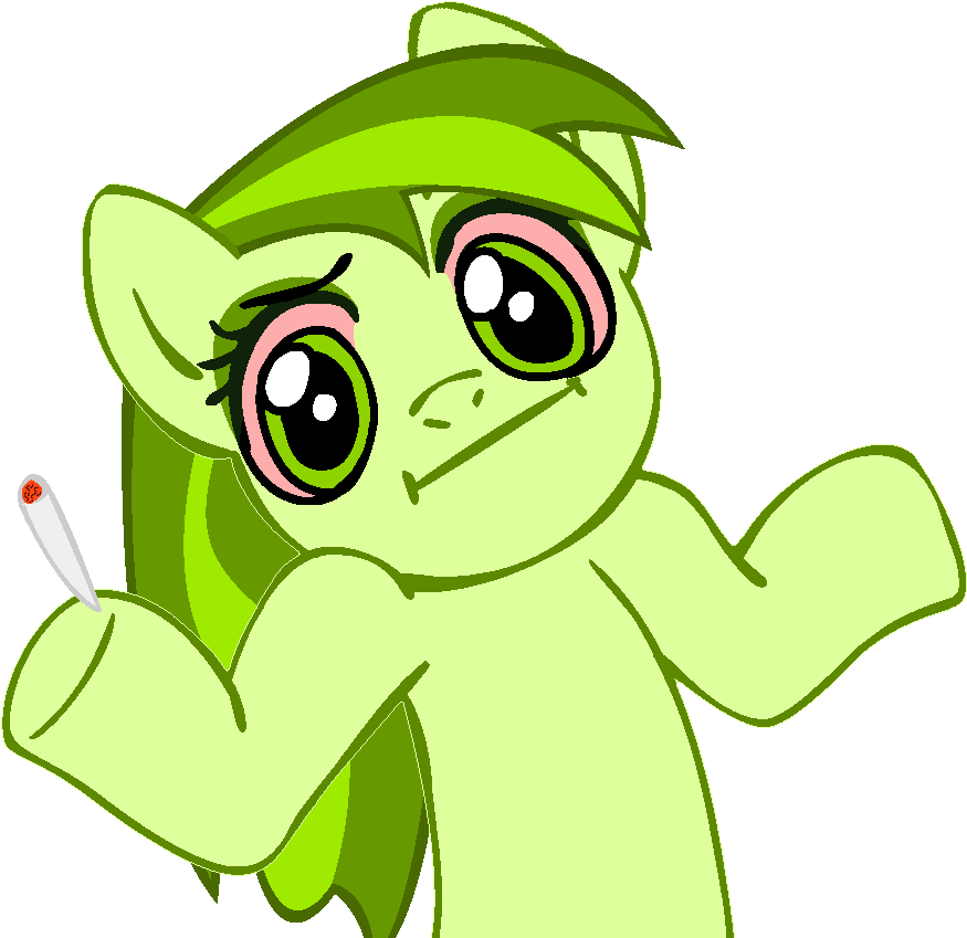 , Weed Pony Shrug ) - Rarity Shrug Clipart (945x945), Png Download