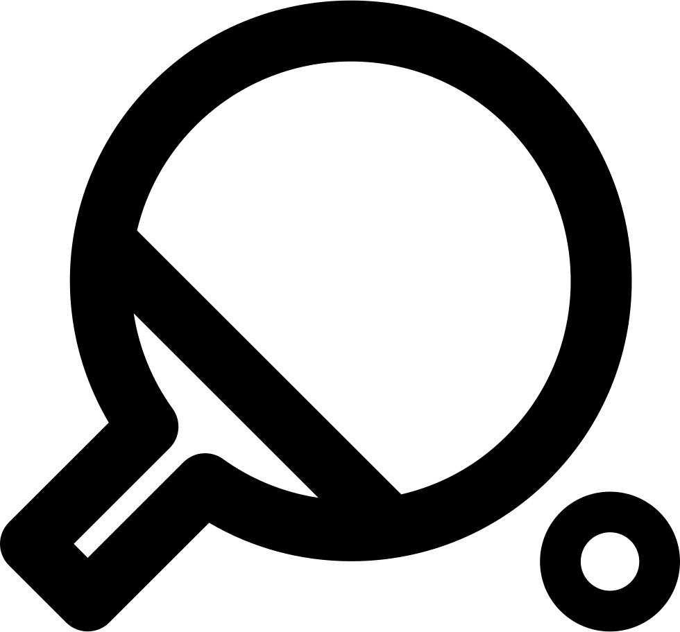 Ping Pong Racket And Ball Comments - Raquette De Ping Pong Logo Clipart (980x912), Png Download