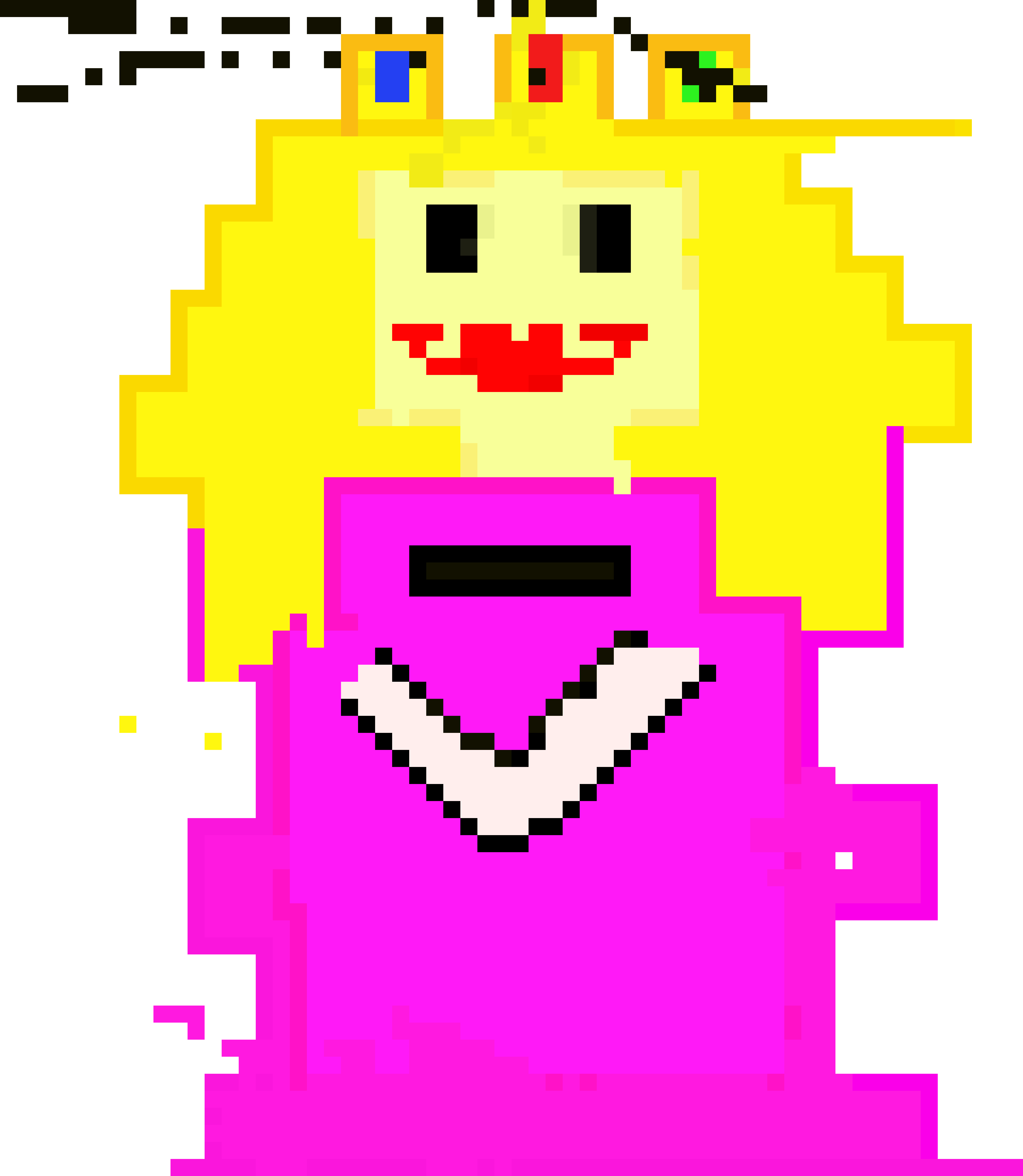Princess Peach Pixle Art Clipart (6000x6900), Png Download