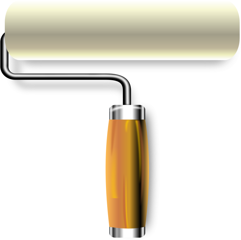 Paint Roller Clip Art Download - Roll Paint Brush Png Transparent Png (800x800), Png Download