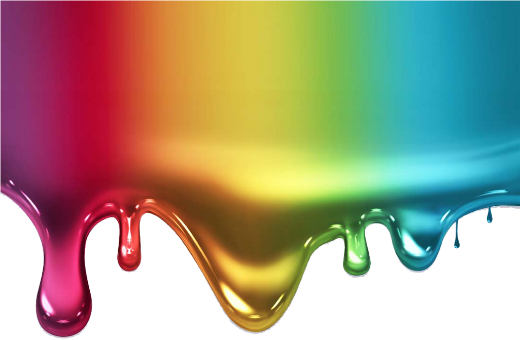 Ftestickers Clipart Border Paint Dripping Colorful - Png Download (1024x948), Png Download