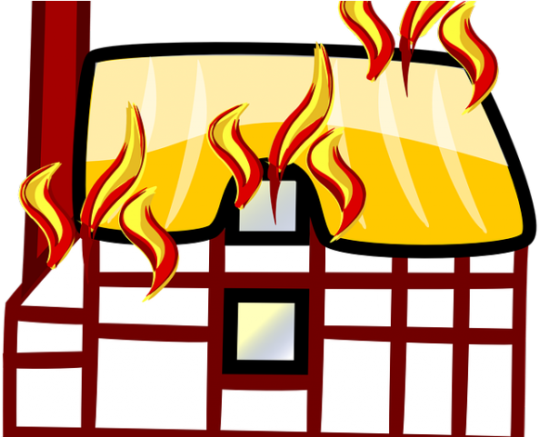 Burn Clipart Building Fire - Png Download (640x480), Png Download