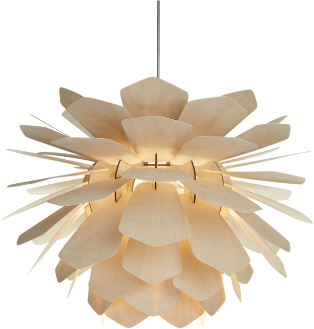 Pendant Light Made Of Wood Clipart (1100x1100), Png Download