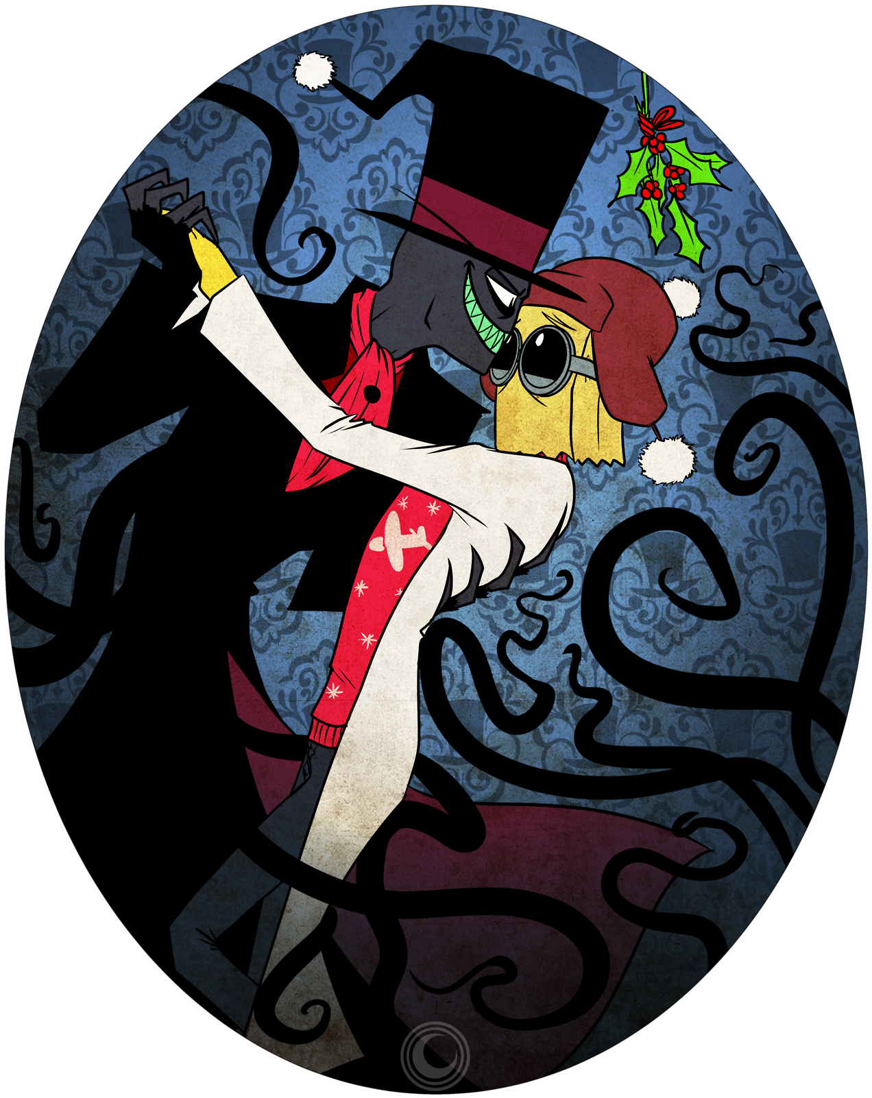 Horrible Christmas And Bad New Year Everyone - Black Christmas Hat Villanos Clipart (1280x1608), Png Download