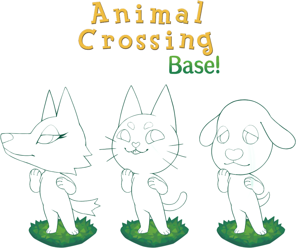 A Year Ago - Animal Crossing Animal Base Clipart (1052x888), Png Download