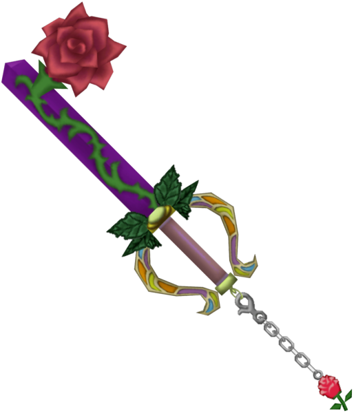 Divine Rose Kingdom Hearts Wiki, Kingdom Hearts Keyblade, - Rose Keyblade Clipart (514x600), Png Download