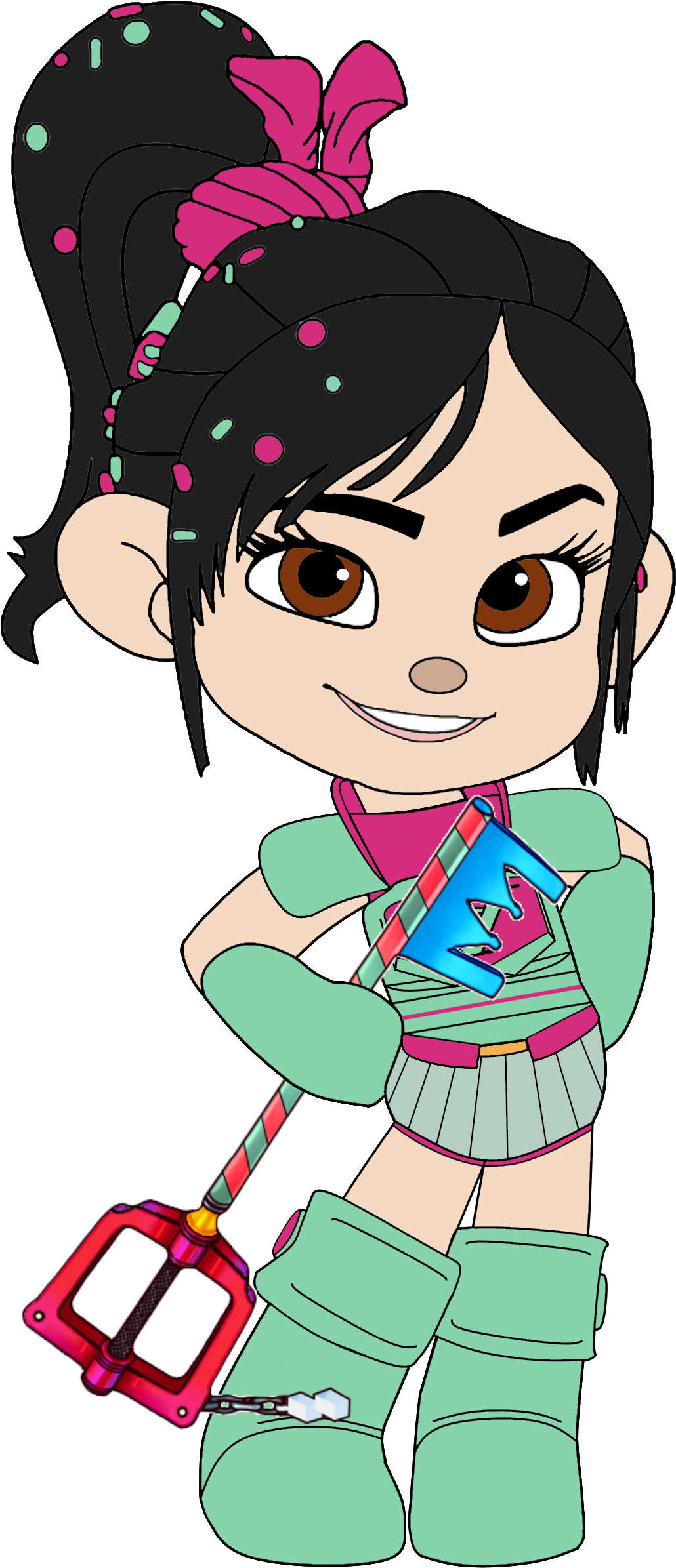 Vanellope's Adventures Images Vanellope In Her Ballistic - Vanellope Von Schweetz Hat Clipart (1120x2440), Png Download