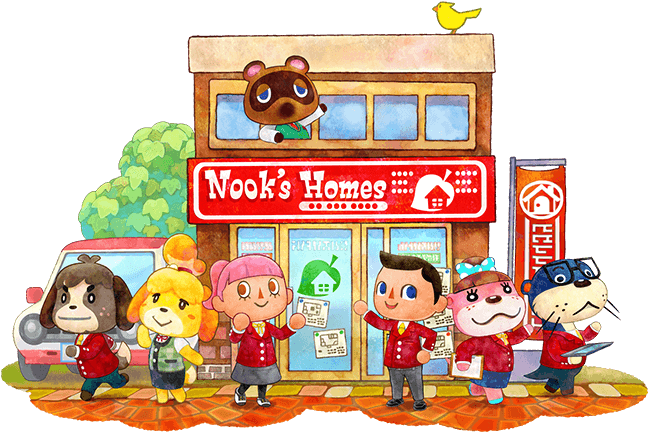 Animal Crossing Happy Home Designer Png - Animal Crossing Nooks Homes Clipart (1121x456), Png Download
