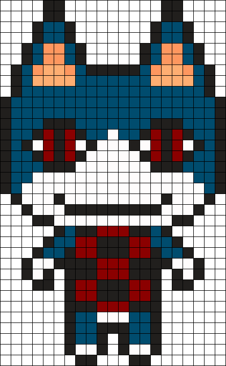 Animal Crossing Rover Perler Bead Pattern / Bead Sprite - Rover Animal Crossing Pixel Clipart (442x715), Png Download