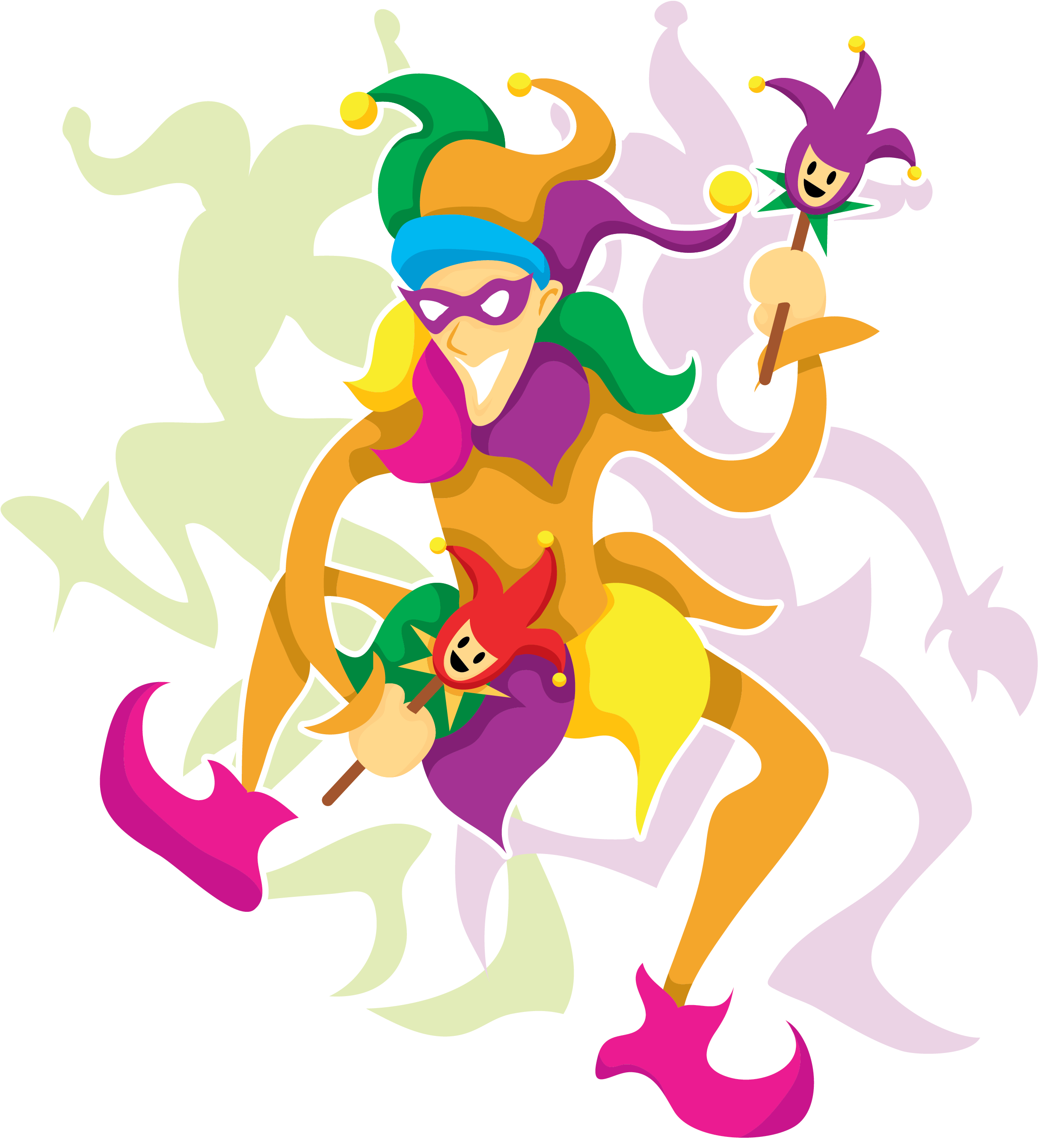 Mardi Gras Jester - Mardi Gras Jester Clipart - Png Download (2550x3300), Png Download
