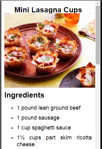 Lasagna Cups Clipart (800x480), Png Download