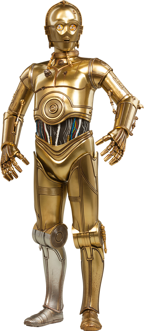 C-3po Sixth Scale Figure By Sideshow Collectibles - Star Wars C3po Clipart (480x1103), Png Download