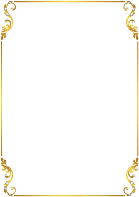 Free Png Download Border Frame Gold Clipart Png Photo - Gold Border Frame Png Transparent Png (480x683), Png Download