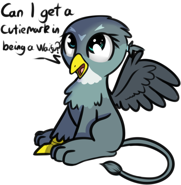 Neuro, Cute, Gabby, Gabbybetes, Griffon, Safe, Solo, - Cartoon Clipart (667x642), Png Download